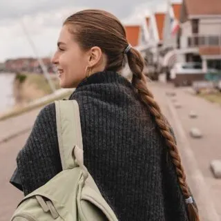 slicked back ponytail braid