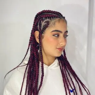 stitch braids with heart