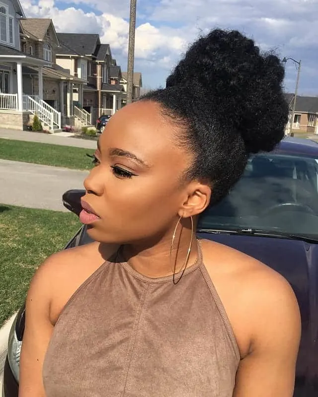 black updo style