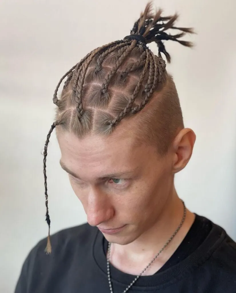 viking box braids for men
