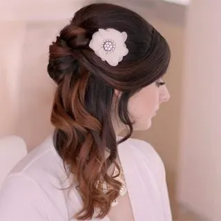 wedding half up half down hairstyle